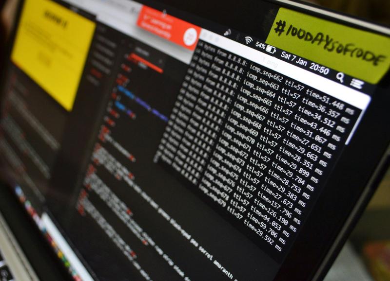 A computer screen with code