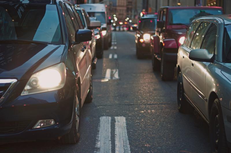 Cars on a road