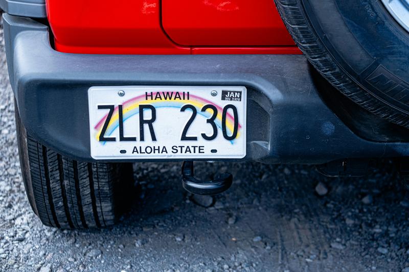 Close-up of a car license plate