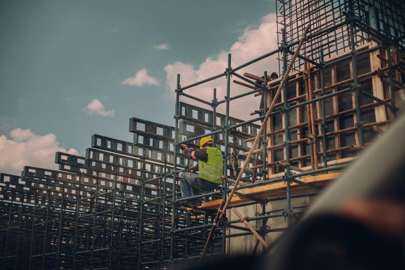 Worker at a construction site
