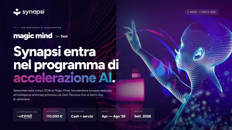 Loghi di Synapsi e Zest per il programma di accelerazione Magic Mind